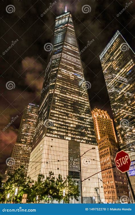 Night of One World Trade Center New York Editorial Stock Photo - Image of tourism, center: 149752278