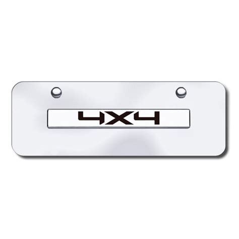 AutoGold® 4X4.CCM - 4x4 Logo on Chrome Mini Size License Plate