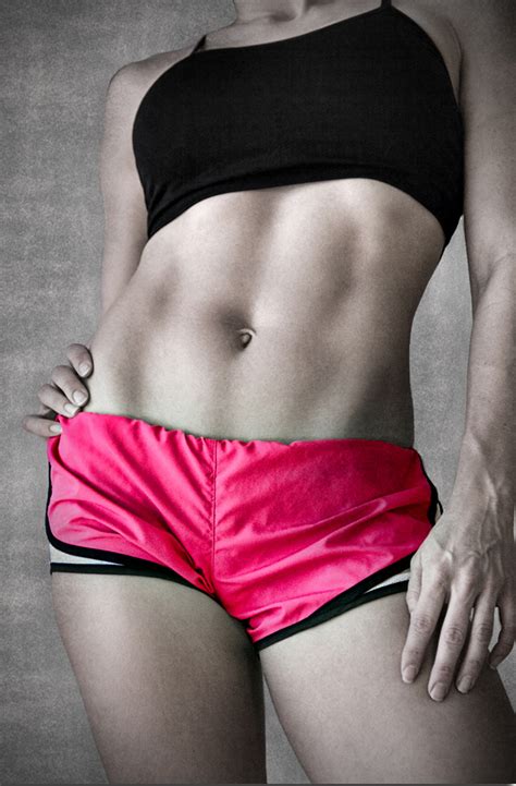 Close-up Fit Woman With Abs. Abdominal Muscles
