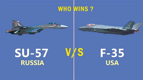 Su 57 Sukhoi and Lockheed martin F35 comparison - YouTube