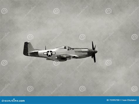 Old Fighter Airplane in Flight Stock Photo - Image of aircraft, airplane: 72395700