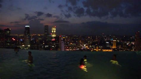 Marina Bay Sands Skypark - Infinity pool at night HD - YouTube