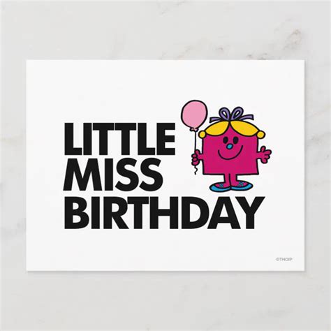 Celebrate Little Miss Birthday Postcard | Zazzle