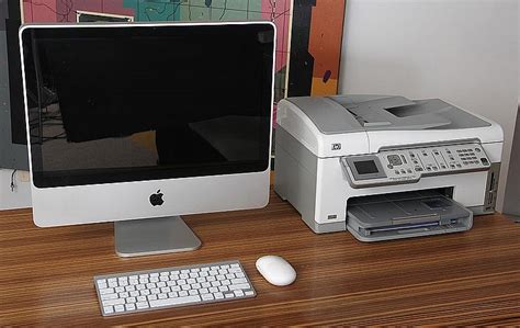 Sold Price: iMac desktop computer and HP all-in-one printer - June 6 ...