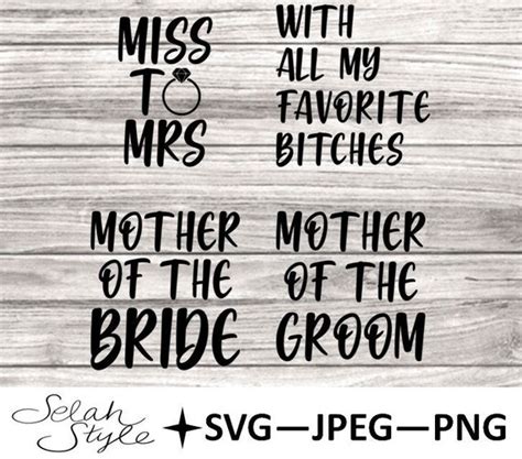 Wedding Titles Digital Download SVG JPEG PNG - Etsy