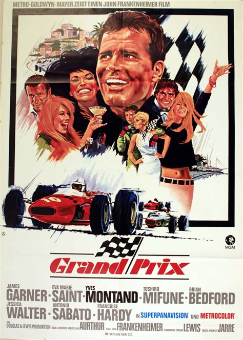 Original Vintage Movie Poster for the 1966 Film, Grand Prix, Starring ...