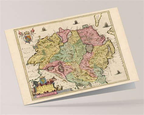 Omagh Old Map Print of Northern Ireland Omagh County - Etsy