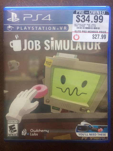 Been looking for Job Simulator since before even owning PSVR. One ...