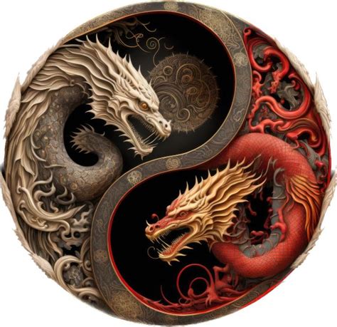 Two Dragons by aicharactersart | Arte de dragão, Dragões, Arte yin yang