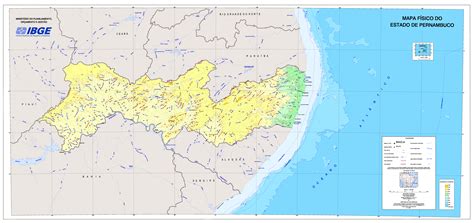 - Mapas e Cartografia - Mapa Físico do Estado de Pernambuco