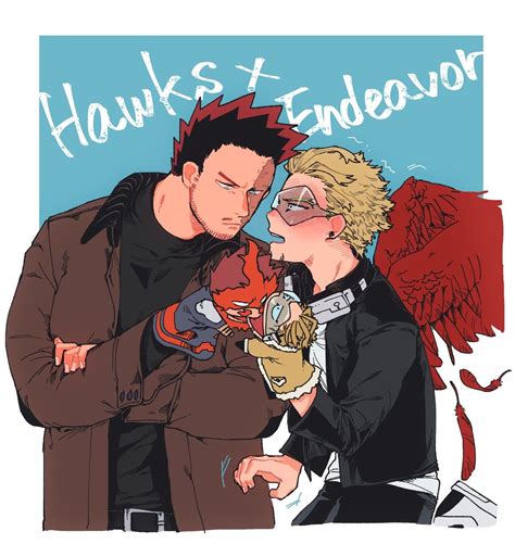 Hawks Endeavor Enji Todoroki Boku no Hero Academia BNHA MHA Flaming ...