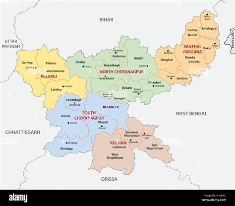 District Map Of Jharkhand