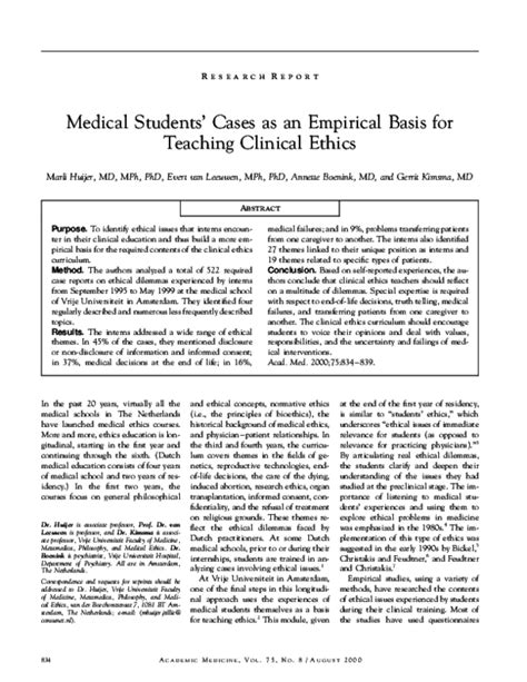 (PDF) Medical Students' Cases as an Empirical Basis for Teaching ...