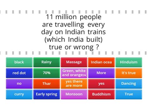 Indian quiz - Find the match