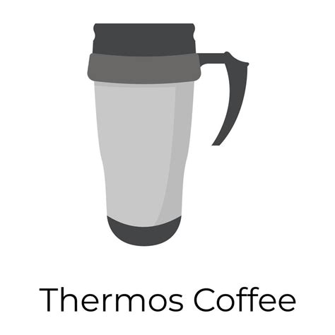 Trendy Thermos Coffee 13697949 Vector Art at Vecteezy