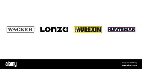 Wacker Chemie, Murexin, Huntsman, Lonza. Vector illustration, editorial logo Stock Vector Image ...