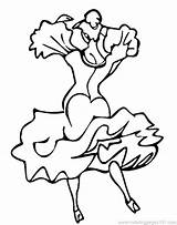 Hula Dancer Coloring Page At GetColoringscom  Free Printable sketch template
