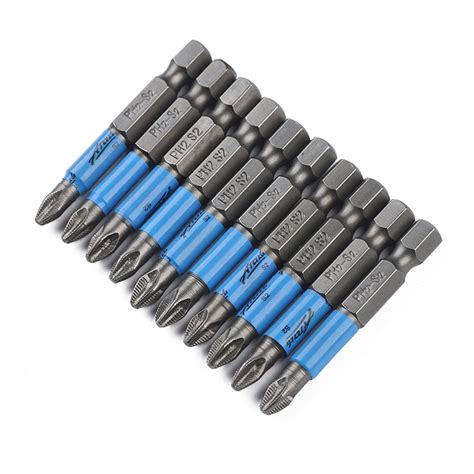 Aliexpress.com : Buy 10pcs 50mm PH2 Phillips Tip Screwdriver Bit Set Anti Slip Electric Magnetic ...