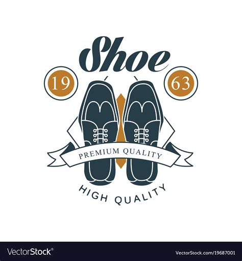 Shoe shop premium and high quality logo design Vector Image