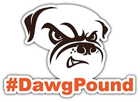 Cleveland Browns Dawg Pound Bumper Sticker Decal 5x4 | Sports Hard Hats