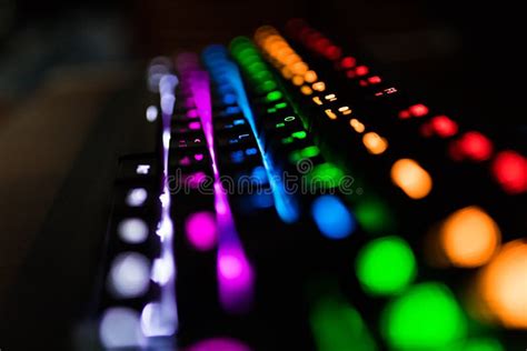 Rainbow Backlit Keyboard stock photo. Image of electronic - 12482758