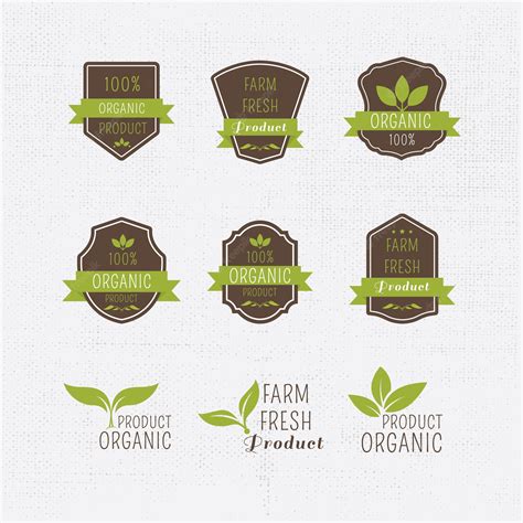 Premium Vector | Organic food labels