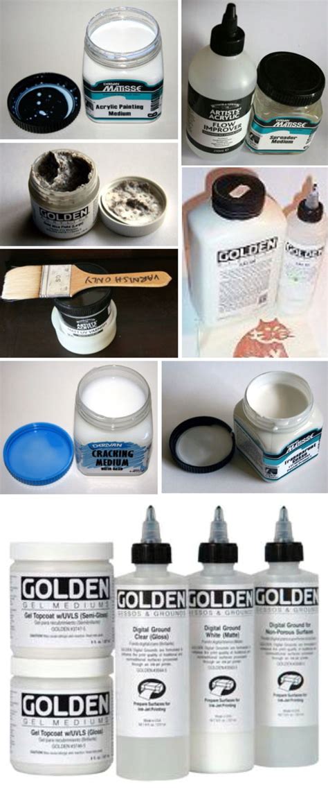 'An Introduction to the Various Types of Acrylic Mediums for Painting...!' (via ThoughtCo) Paint ...