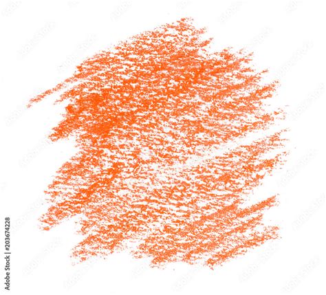 orange wax crayon texture on paper. Stock Photo | Adobe Stock