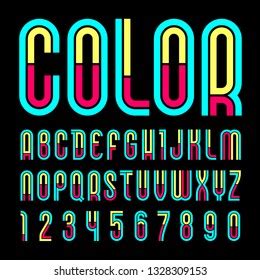 Font Name Disco Trendy Alphabet Colorful Stock Vector (Royalty Free ...