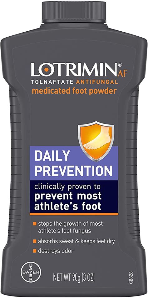 Lotrimin Athlete's Foot Daily Prevention Medicated Foot Powder Bottle, 3 Ounce - Walmart.com