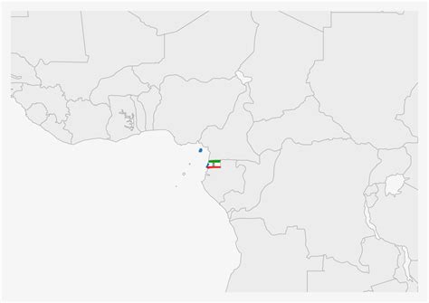 mapa de guinea ecuatorial resaltado en los colores de la bandera de ...