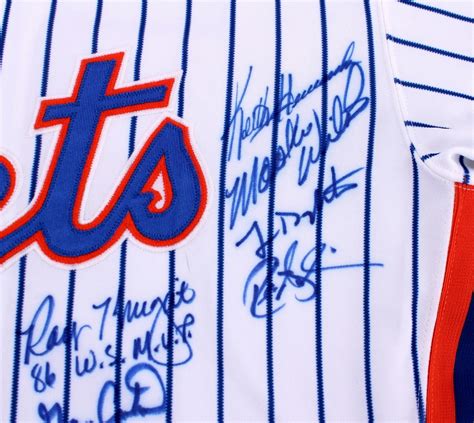 New York Mets 1986 Team-Signed Jersey with (36) Signatures Including ...