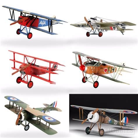 Revell 1:72 Model Kits WW1 Aircraft Sopwith Camel Fokker Nieuport Bi ...