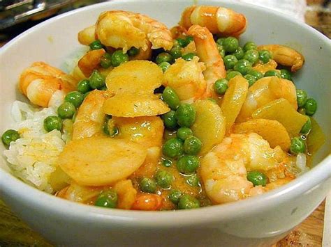 Free picture: shrimp, curry, peas, rice, bowls