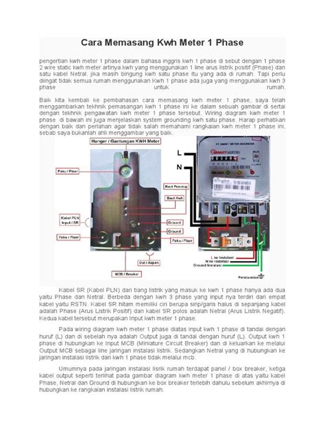 Cara Memasang KWH Meter 1 Phase | PDF