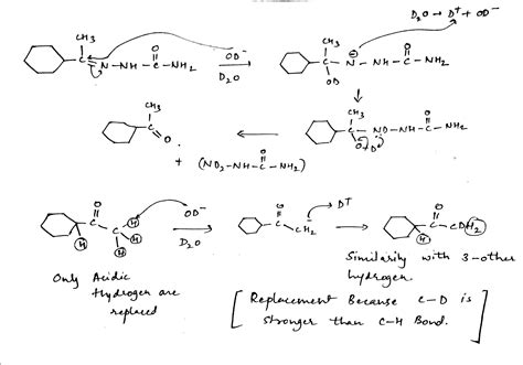 organic chemistry - Reaction of NaOD/D2O with semicarbazone - Chemistry Stack Exchange