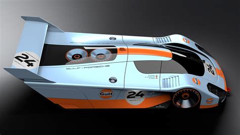 Gulf-Porsche 917K re-imagined on Behance | Race cars, Porsche, Concept ...