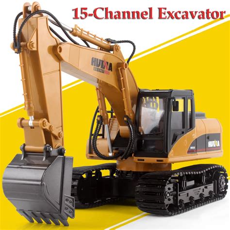 RC Metal Excavator 15 Channel 2.4G RC Car Charging Remote Control Toys ...