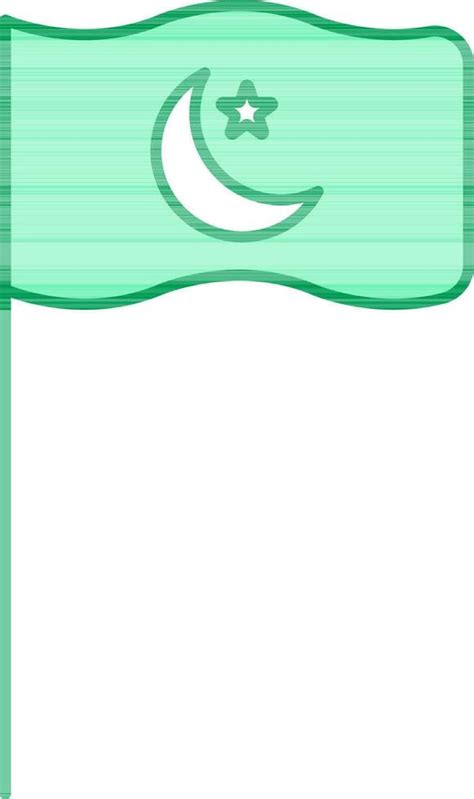 Islamic Flag Icon In Green And White Color. 24460796 Vector Art at Vecteezy