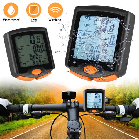 Wireless Bike Speedometer LCD Odometer, Bike Computer, Waterproof Bicycle Odometer, Real-Time ...