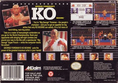 George Foreman's KO Boxing Box Shot for NES - GameFAQs