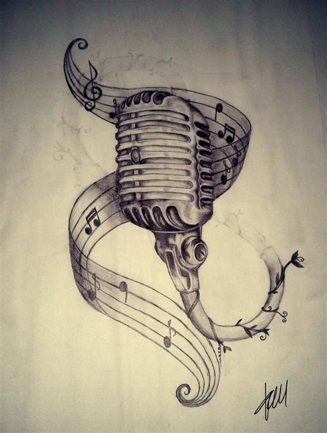 Microphone Tattoo Drawing at GetDrawings | Free download