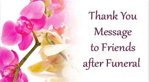 Thank You Message to Friends after Funeral