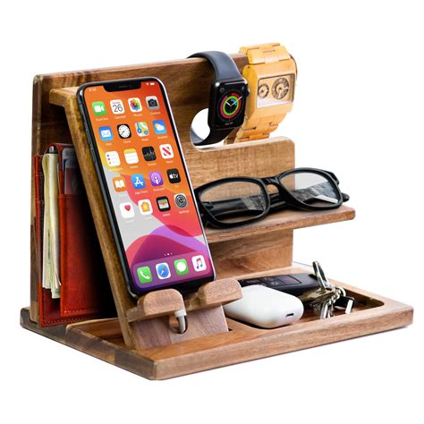 Buy Wood Phone Docking Station - Wooden Docking Station for Men - Wood ...