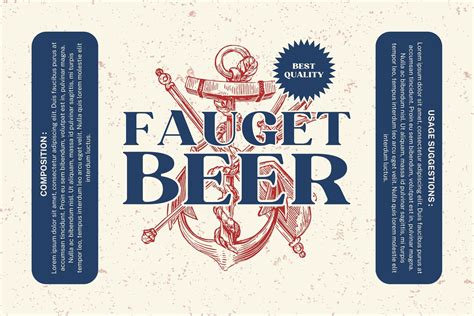 Round Beer Label Template