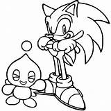 Sonic And Chao Coloring Pages sketch template