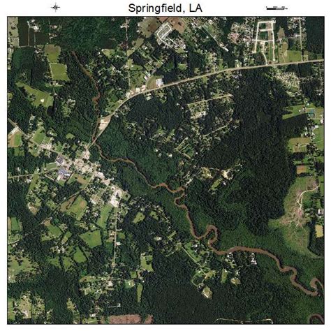 Aerial Photography Map of Springfield, LA Louisiana