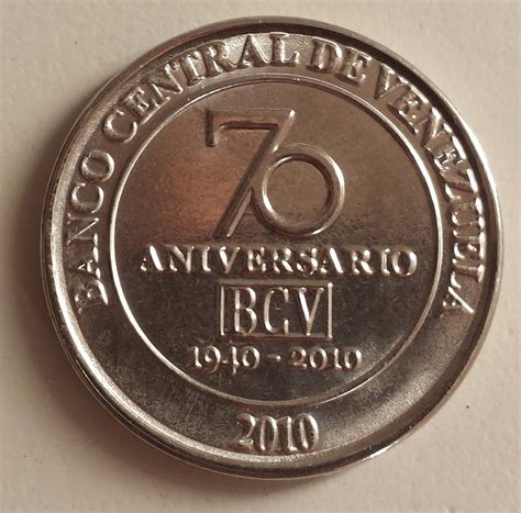 Moneda Venezuela 50 Céntimos 2010 Conmemorativa Bcv Xf/au - $ 2.000 en ...