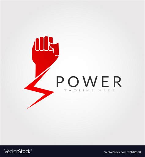 Hand power logo design fist Royalty Free Vector Image