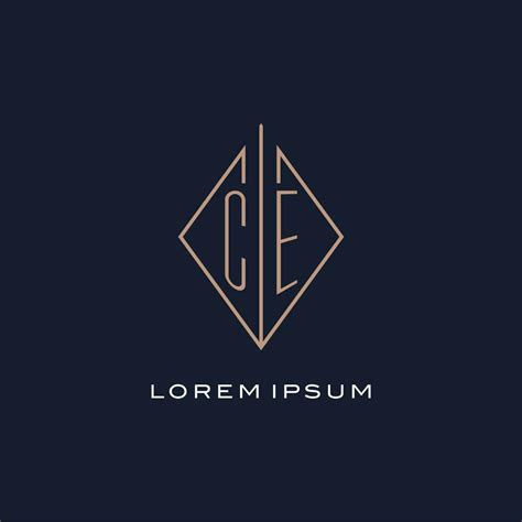 Monogram CE logo with diamond rhombus style, Luxury modern logo design 27137610 Vector Art at ...